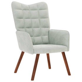 Silla de relajación de terciopelo gris claro Silla de relajación de terciopelo gris claro
