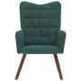 Sillón de relax de terciopelo verde oscuro