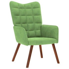 Sillón de relax de terciopelo verde claro