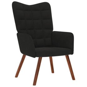 Sillón de relax de terciopelo negro en Sillones | Comprar online en Foro24