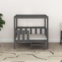 Bett für Hunde aus massiver Kiefer in Grau, 95,5x73,5x90 cm. von vidaXL, Betten für Hunde - Ref: Foro24-822384, Preis: 104,05...