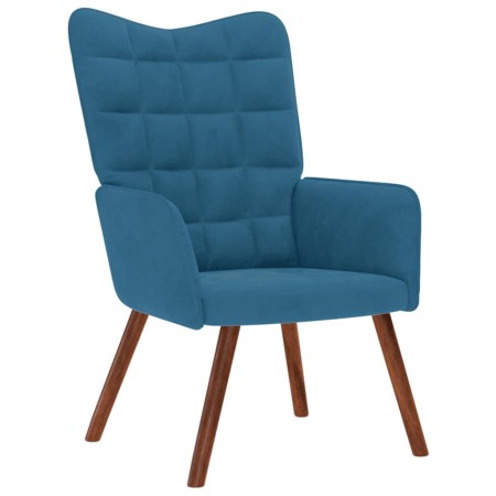 Sillón de relax de terciopelo azul en Sillones | Comprar online en Foro24