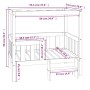 Bett für Hunde aus massiver Kiefer in Grau, 95,5x73,5x90 cm. von vidaXL, Betten für Hunde - Ref: Foro24-822384, Preis: 104,05...