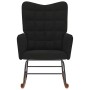 Silla mecedora de terciopelo negro