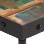 Mesa de centro con ruedas madera maciza reciclada 100x55x26 cm