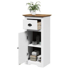Mueble de baño BODO blanco y marrón 44x30x90 cm