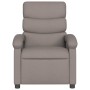 Sillón reclinable de tela gris taupe