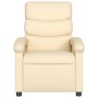 Sillón reclinable de tela crema