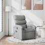 Sillón reclinable de masaje de tela gris claro