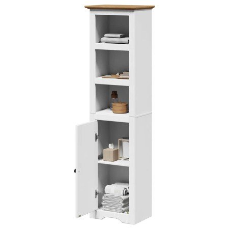 Mueble de baño BODO blanco y marrón 44x30x160 cm en Muebles de baño | Comprar online en Foro24