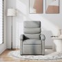 Sillón reclinable de masaje de tela gris claro