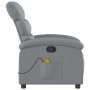 Sillón reclinable de masaje de tela gris claro