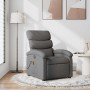 Sillón de masaje reclinable de tela gris oscuro