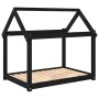Hundebett aus massivem schwarzem Kiefernholz, 101 x 70 x 90 cm von vidaXL, Betten für Hunde - Ref: Foro24-822216, Preis: 73,3...