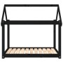 Hundebett aus massivem schwarzem Kiefernholz, 101 x 70 x 90 cm von vidaXL, Betten für Hunde - Ref: Foro24-822216, Preis: 73,3...