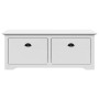 Banco de recibidor BODO blanco 114x40x45 cm