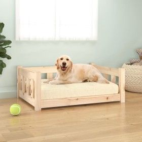 Massives Kiefernholzbett für Hunde 75,5x55,5x28 cm von vidaXL, Betten für Hunde - Ref: Foro24-833253, Preis: 53,76 €, Rabatt: %