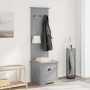 Mueble de entrada con ganchos BODO gris 50x40x157 cm