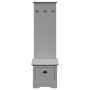 Mueble de entrada con ganchos BODO gris 50x40x157 cm