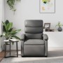 Sillón reclinable de cuero sintético gris