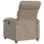 Sillón reclinable de cuero sintético color capuchino