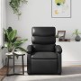 Sillón de masaje reclinable cuero sintético negro