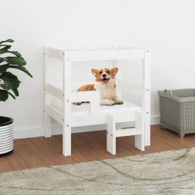 Solid white pine wood dog bed 55.5x53.5x60 cm by vidaXL, Beds for dogs - Ref: Foro24-822368, Price: 67,11 €, Discount: %