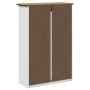 Zapatero BODO blanco y marrón 80x35x118 cm