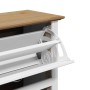 Zapatero BODO blanco y marrón 80x35x118 cm