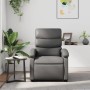 Sillón de masaje reclinable cuero sintético gris