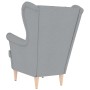 Sillón de tela gris claro 74x84x100 cm
