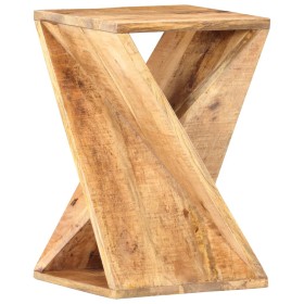 Mesa auxiliar de madera maciza de mango 35x35x55 cm