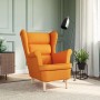 Sillón de tela amarillo oscuro 74x84x100 cm
