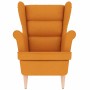 Sillón de tela amarillo oscuro 74x84x100 cm