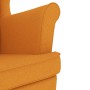 Sillón de tela amarillo oscuro 74x84x100 cm