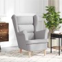 Sillón de tela gris nube 74x84x100 cm