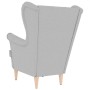 Sillón de tela gris nube 74x84x100 cm