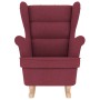 Silla mecedora de tela rojo vino tinto 74x90x102 cm