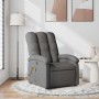 Sillón de masaje reclinable de tela gris oscuro