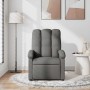 Sillón de masaje reclinable de tela gris oscuro