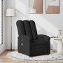 Sillón reclinable de masaje de tela negro