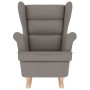 Silla mecedora de tela taupe 74x90x102 cm