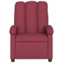 Sillón de masaje reclinable de tela color vino tinto
