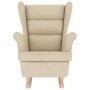 Silla mecedora de tela crema 74x90x102 cm en Sillones | Comprar online en Foro24