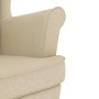 Silla mecedora de tela crema 74x90x102 cm en Sillones | Comprar online en Foro24