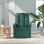 Sillón de masaje reclinable de tela verde oscuro