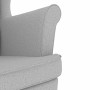 Silla mecedora de tela gris nube 74x90x102 cm