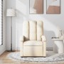 Sillón de masaje reclinable de tela crema
