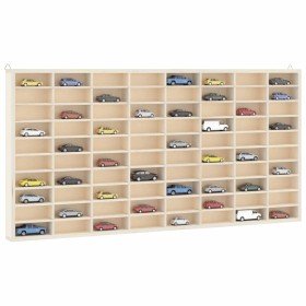 Vitrina de madera para coleccionistas con 80 compartimentos
