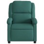 Sillón reclinable de tela verde oscuro